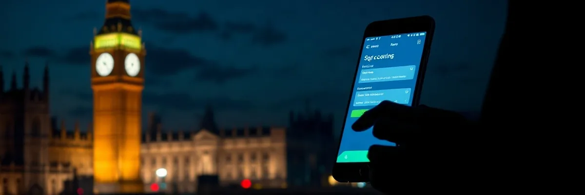New account setup and verification on a phone screen — online mobile casino games in the UK